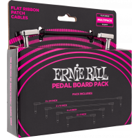 Ernie Ball Pedalboard pack - 10 patches en 4 longueurs panachées- coudé fin & plat - noir - Vue 1