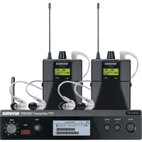 Shure P3TRA215CL Système double de retour personnel PSM®300 Pro avec 2 x intra SE215 - H20 - Vue 1