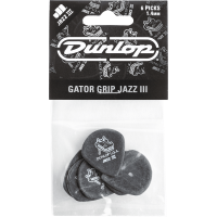 Dunlop Gator Grip Jazz III 1,4mm, Player's Pack de 6 - Vue 1
