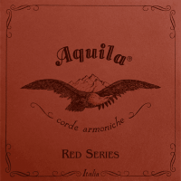 Aquila 1M Reds Jeu Mandoline napolitaine ee,aa,DD,GG, Sol filé rouge - Vue 1