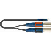 Quiklok Câble audio minijack stéréo - 2 x XLR mâle 2 m - Vue 1