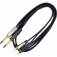 Quiklok Câble audio 2 x jack mono - 2 x RCA 3 m - Vue 3