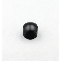 Lutherie bouton dome métal insert plastique noir satin - Vue 1