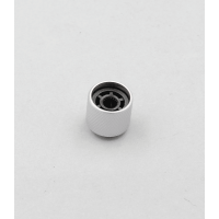 Lutherie bouton dome métal insert plastique satin chrome - Vue 2
