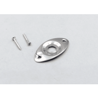 Lutherie plaque métal  jack nickel - Vue 1