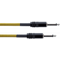 Cordial Câble guitare jack 3 m tweed jaune - Vue 1