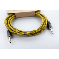 Cordial Câble guitare jack 3 m tweed jaune - Vue 3
