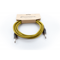 Cordial Câble guitare jack 3 m tweed jaune - Vue 4