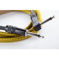Cordial Câble guitare jack droit/coudé 3 m tweed jaune - Vue 5