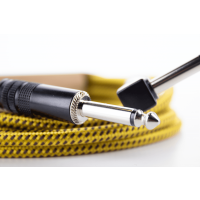 Cordial Câble guitare jack droit/coudé 3 m tweed jaune - Vue 6
