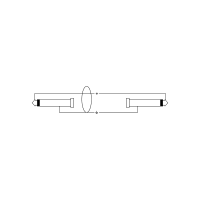 Cordial Câble patch plat guitare jack coudés 10 cm - Vue 2