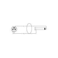 Cordial Câble audio XLR mâle / jack mono 5 m - Vue 2