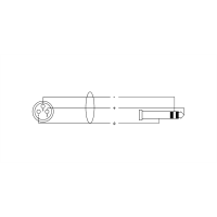 Cordial Câble audio XLR femelle / jack stéréo - 50 cm - Vue 2