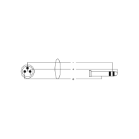 Cordial Câble audio XLR mâle / jack stéréo - 50 cm - Vue 2