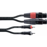 Cordial Câble audio double XLR femelle / RCA 1,5 m - Vue 1