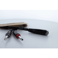 Cordial Câble Y bretelle jack stéréo femelle / 2 jacks mono mâles 30 cm - Vue 4