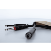 Cordial Câble Y bretelle jack stéréo femelle / 2 jacks mono mâles 30 cm - Vue 6