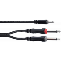 Cordial Câble Y bretelle mini-jack stéréo / 2 jacks mono 1 m - Vue 1