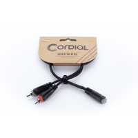 Cordial Câble Y bretelle mini-jack stéréo femelle / 2 RCA 30 cm - Vue 3