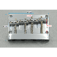 Lutherie 304B chevalet basse 4 cordes chrome - Vue 4