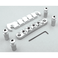 Lutherie BB100 kit chevalet + cordier basse 4c satin chrome - Vue 1