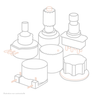 Korg potentiomètre de volume principal XVP20 - Vue 1