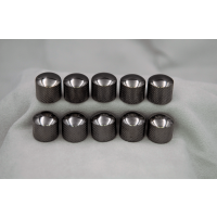 Lutherie Bouton potentiomètre black chrome insert nylon - par 10 - Vue 1