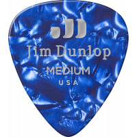 Dunlop Genuine Celluloid Classic, Player's Pack de 12, perloid blue, medium - Vue 3