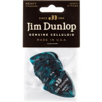 Dunlop Celluloid Turquoise Pearl heavy sachet de 12 médiators - Vue 1