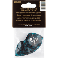 Dunlop Celluloid Turquoise Pearl heavy sachet de 12 médiators - Vue 2
