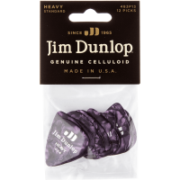 Dunlop Celluloid Purple Perloid heavy sachet de 12 médiators - Vue 1