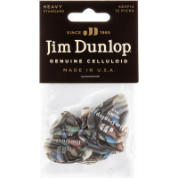 Dunlop Genuine Celluloid Classic, Player's Pack de 12, abalone, heavy - Vue 1