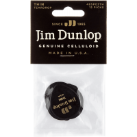 Dunlop Black Teardrop Player's Pack de 12 médiators, thin - Vue 1