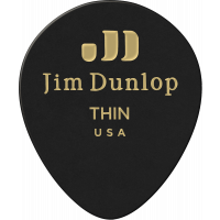 Dunlop Black Teardrop Player's Pack de 12 médiators, thin - Vue 3