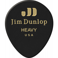 Dunlop Black Teardrop Player's Pack de 12 médiators, heavy - Vue 1