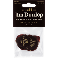 Dunlop Genuine Celluloid Teardrop Player's Pack de 12 médiators, thin - Vue 1