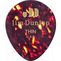 Dunlop Genuine Celluloid Teardrop Player's Pack de 12 médiators, thin - Vue 3