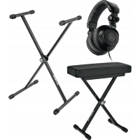 Quiklok Pack accessoires pour clavier : stand + siège + casque - Vue 1
