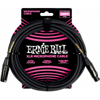 Ernie Ball Cables microphone classic xlr mâle/xlr fem 6m noir - Vue 1