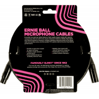 Ernie Ball Cables microphone classic xlr mâle/xlr fem 6m noir - Vue 2