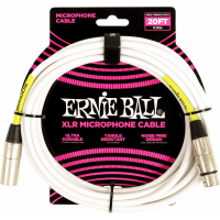 Ernie Ball Cables microphone classic xlr mâle/xlr fem 6m blanc - Vue 1