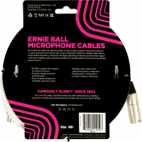 Ernie Ball Cables microphone classic xlr mâle/xlr fem 6m blanc - Vue 2