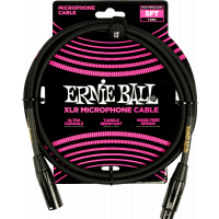 Ernie Ball Cables microphone gaine tissée xlr mâle/xlr fem 1,5m noir - Vue 1