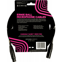 Ernie Ball Cables microphone gaine tissée xlr mâle/xlr fem 1,5m noir - Vue 2