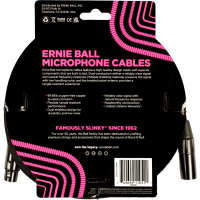 Ernie Ball Cables microphone classic xlr mâle/xlr fem 4,5m noir - Vue 2