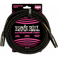 Ernie Ball Cables microphone classic xlr mâle/xlr fem 6m noir - Vue 1