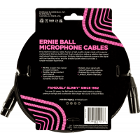 Ernie Ball Cables microphone classic xlr mâle/xlr fem 6m noir - Vue 2