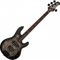 Sterling Stingray RAY34HHPB, 2 Humbuckers, Trans Black Satin - Vue 2