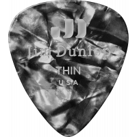 Dunlop Genuine Celluloid, player's pack de 12, black perloid, thin - Vue 1
