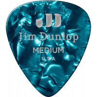 Dunlop Genuine Celluloid Classic, sachet de 72, turquoise, medium - Vue 1